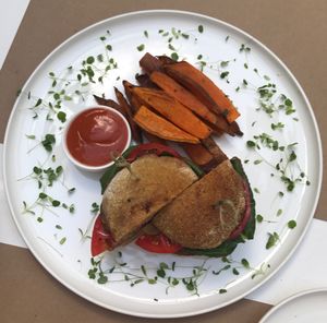 vegan burger at KM20 at KM20 in Moscow