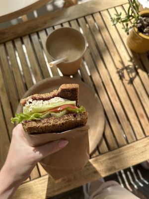 Tofu sandwich, very nice   at Living Nature in Varna