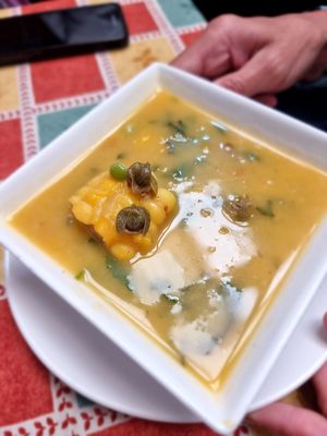 Menu del diá sopa at Restaurante Integro in Bogota