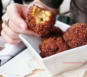 Deep-Fried Macaroni and Cheese Balls at Cosmic Treats in Toronto