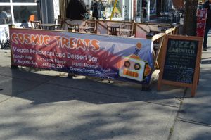 Patio area at Cosmic Treats. at Cosmic Treats in Toronto