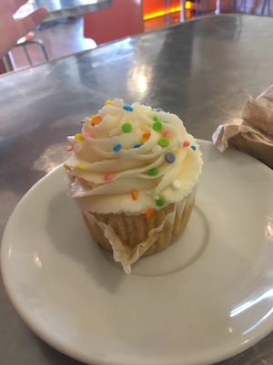 Vanilla cupcake  at Cosmic Treats in Toronto