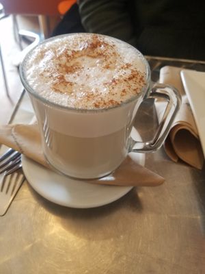 Pumpkin spice latte at Cosmic Treats in Toronto