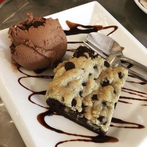 Cookie brownie a la mode at Cosmic Treats in Toronto