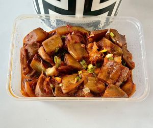 Sweet chilli grilled aubergine at Hanoi Naturally in Dubai