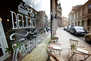 Relax terrace. at CsendesM Vegan Bistro in Budapest