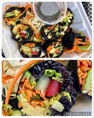 Seaweed roll with forbidden rice  at Rawtopia Living Cuisine and Beyond in Millcreek