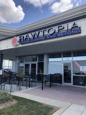 Exterior in strip mall  at Rawtopia Living Cuisine and Beyond in Millcreek