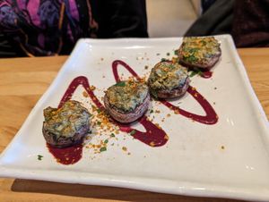 Mushrooms at Rawtopia Living Cuisine and Beyond in Millcreek