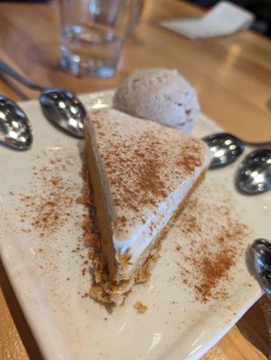 Pumpkin pie at Rawtopia Living Cuisine and Beyond in Millcreek