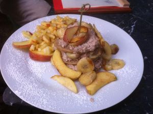 Vegan Pancake with coco filling at Die Pause in Marburg