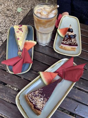 All those lovely vegan cakes! at Die Pause in Marburg