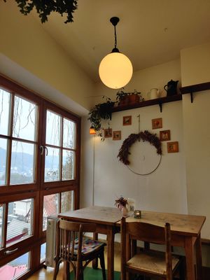 Lovely details on the wall & nice view at Die Pause in Marburg