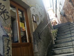 outside at Die Pause in Marburg