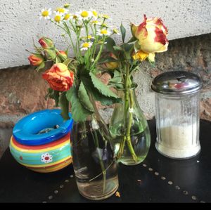 smoker's corner at Die Pause in Marburg