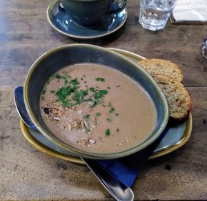 Maronensuppe (täglich wechselnde Tagessuppe). Anständige Portionsgröße at Die Pause in Marburg