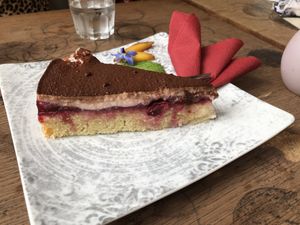Vegan cherry pie  at Die Pause in Marburg
