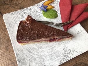 Vegan cherry pie  at Die Pause in Marburg