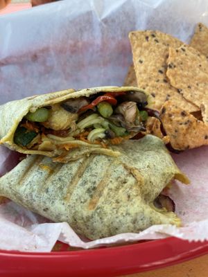 Veggie wrap  at Eden's Vegan Juice Bar Cafe in Palm Coast