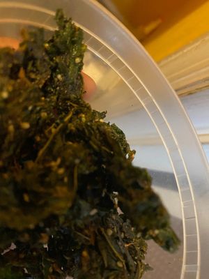 Yep you got it one and only Kale Chips  at Eden's Vegan Juice Bar Cafe in Palm Coast
