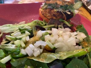 Raw vegan salad  at Eden's Vegan Juice Bar Cafe in Palm Coast