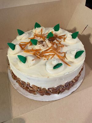  Vegan gluten free carrot cake. It’s a birthday cake too! Tender, fluffy, perfectly sweet, carrot packed if you’re into cakes you’ll love this carrot cake.  at Eden's Vegan Juice Bar Cafe in Palm Coast