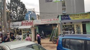 From across the road at Loving Hut in Addis Ababa