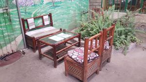 Seating at Loving Hut in Addis Ababa