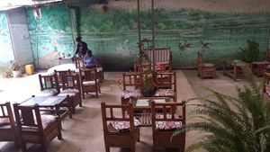 Inside at Loving Hut in Addis Ababa