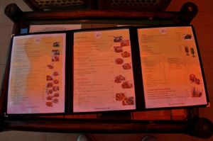 Menu for Loving Hut, Addis Ababa (March 2016) at Loving Hut in Addis Ababa