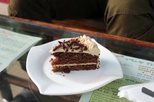 Coffee cake. at Loving Hut in Addis Ababa