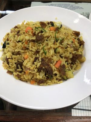 Curry fried rice  at Loving Hut in Addis Ababa