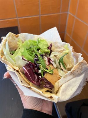 Falafel with Hummus and peanut sauce   at Vegi in Stuttgart