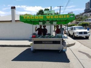 the cart at TacoNveggie in Tijuana