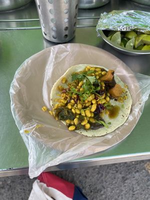 Curry soy bean   at TacoNveggie in Tijuana