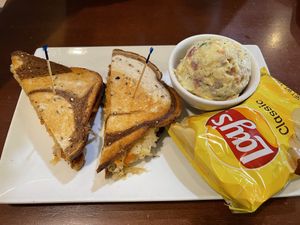 Reuben *Very Disappointed* Potato salad is good though  at Lovin' Spoonfuls in Tucson