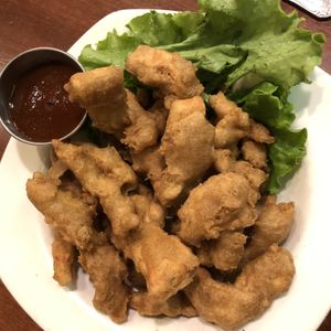 Nuggets w BBQ sauce at Lovin' Spoonfuls in Tucson