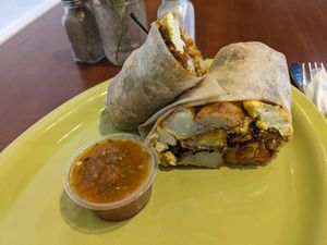 Southwest breakfast burrito at Lovin' Spoonfuls in Tucson