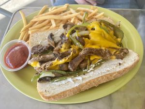 Philly cheesesteak. Felt kinda thrown together but it was good  at Lovin' Spoonfuls in Tucson