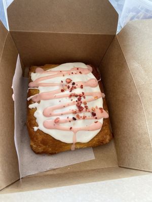 Strawberry poptart - this picture doesn’t do its enormous size justice.   at Lovin' Spoonfuls in Tucson