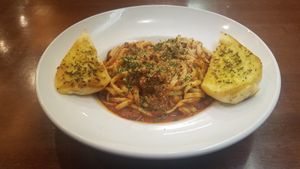 Linguini with meatballs!!! at Lovin' Spoonfuls in Tucson