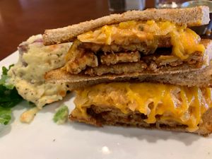 Reuben with potato salad. (Too much cheese) at Lovin' Spoonfuls in Tucson
