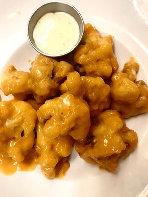 Buffalo cauliflower wings with vegan ranch at Lovin' Spoonfuls in Tucson