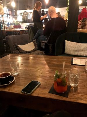 vegan chocolate and drink at Urban Bistro in Bratislava