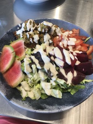 Falafel salad at Poison Berry Bakery in Cleveland
