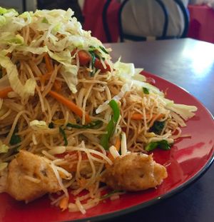 Singapore noodles at Vegie Mum in Doncaster