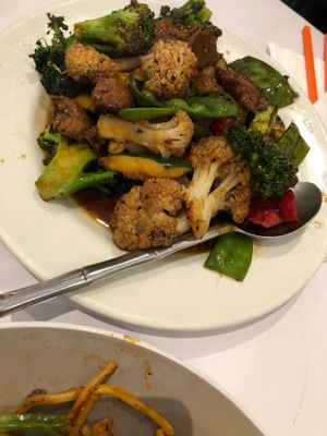 Salt and pepper beef at Vegie Mum in Doncaster