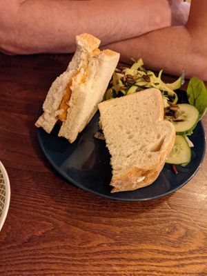 Quorn Fish finger sandwich at The Little Potting Shed Cafe in Oban