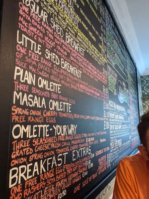 Massive menu options for vegetarians and vegans at The Little Potting Shed Cafe in Oban