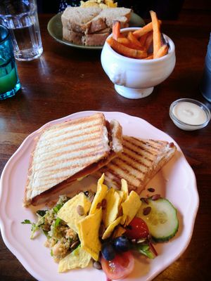 Bacon cream cheeze and cranberry toasty at The Little Potting Shed Cafe in Oban